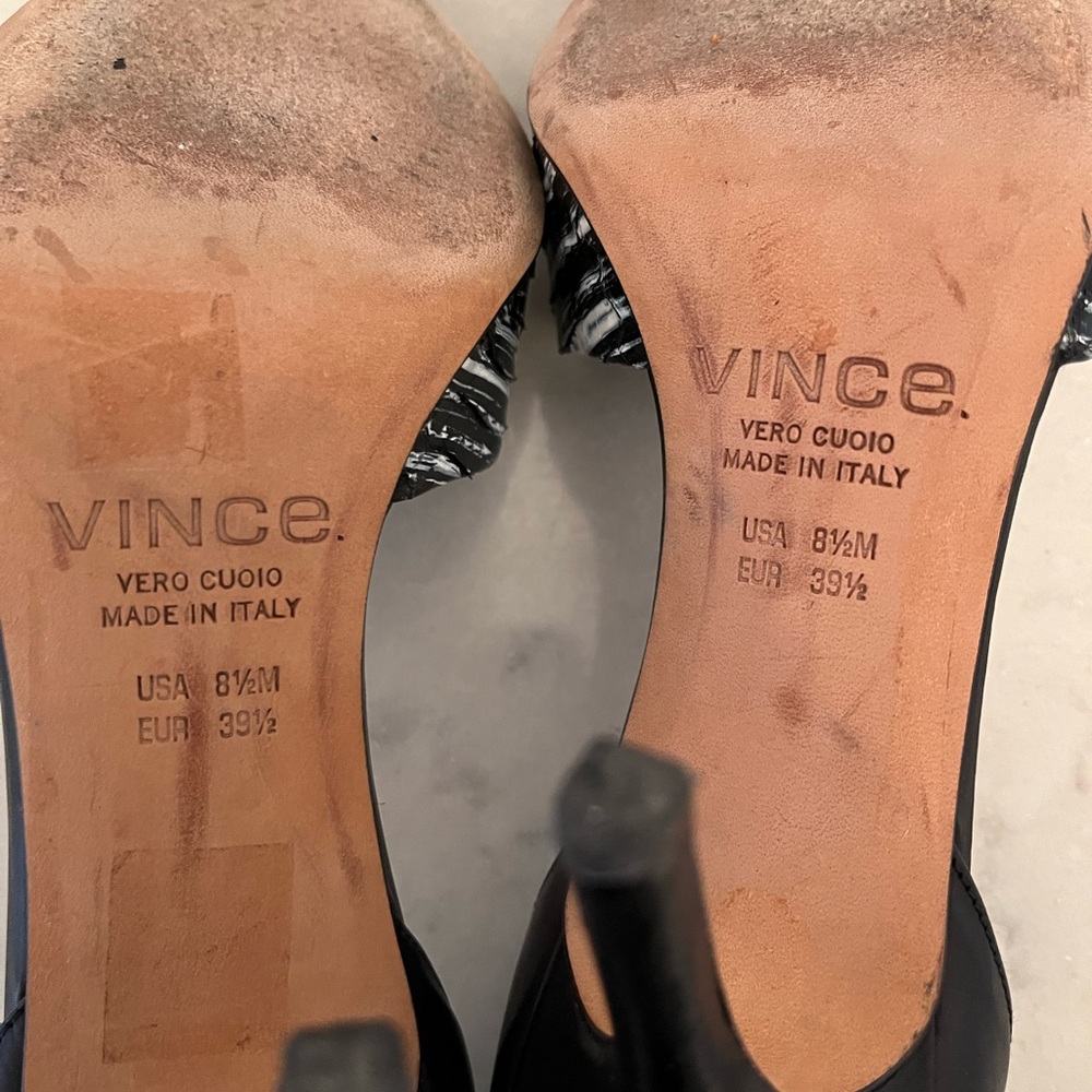 VINCE Claire Heels Pumps Stilettos Leather Snake skin - Picture 7 of 9